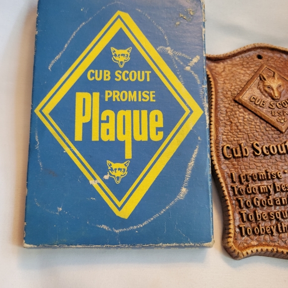 Cub Scout Promise Plaque Vintage Collectible - Picture 4 of 9